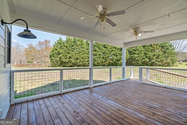 114 Cartecay River Run, Ellijay, GA 30536 - wooden deck with ceiling fan
