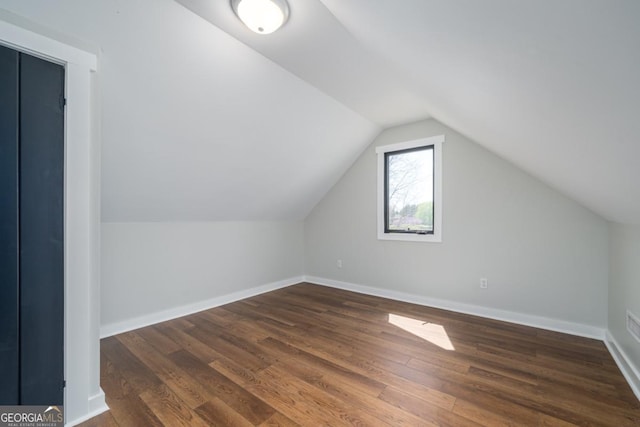 114 Cartecay River Run, Ellijay, GA 30536 - bonus room with dark wood-style floors, lofted ceiling, and baseboards