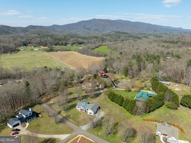 114 Cartecay River Run, Ellijay, GA 30536 - aerial overview of property's location featuring a mountain backdrop
