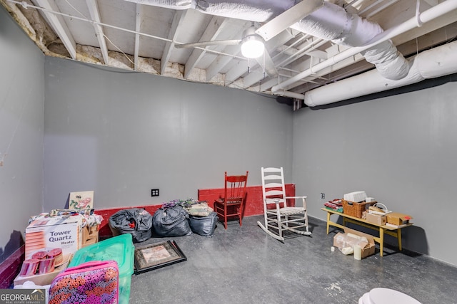 129 Onyx Ct, Carrollton, GA 30116 - recreation room featuring concrete flooring