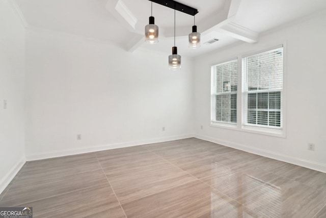 4186 Matisse Ln, Fairburn, GA 30213 - spare room with beamed ceiling