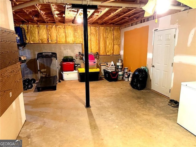 298 Moorings Run, Jasper, GA 30143 - unfinished basement featuring fridge