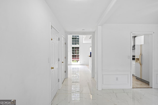 984 Wenham Ln, Lawrenceville, GA 30044 - hall with light marble finish floors and baseboards