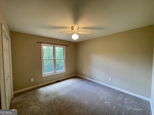 555 Barker Trail Rd, Cleveland, GA 30528 - unfurnished bedroom featuring carpet floors, baseboards, ceiling fan, and a closet