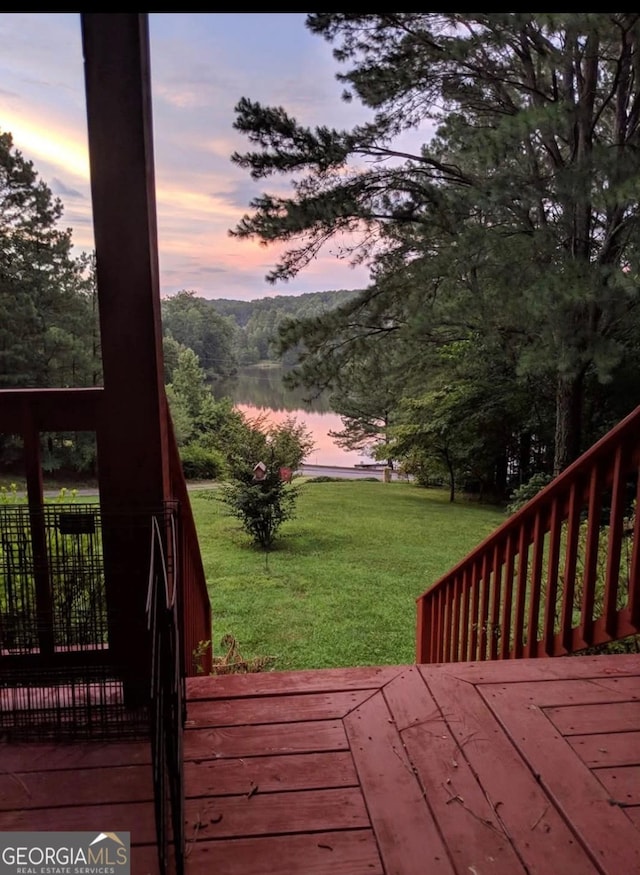 555 Barker Trail Rd, Cleveland, GA 30528 - deck with a lawn