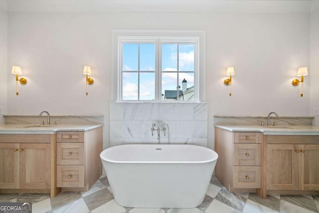 615 Claxton Ln, Milton, GA 30004 - full bathroom featuring vanity and a soaking tub