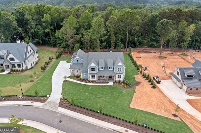 615 Claxton Ln, Milton, GA 30004 - aerial view of property and surrounding area featuring a forest
