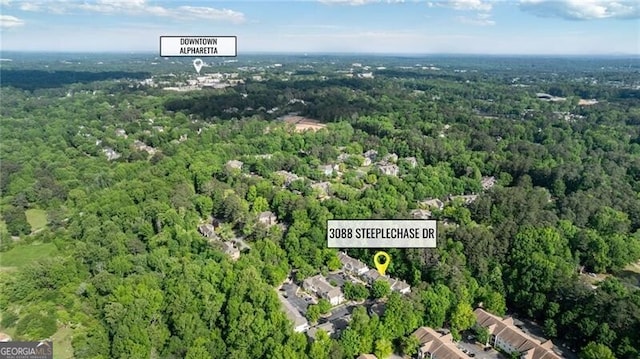 3088 Steeplechase Dr, Alpharetta, GA 30004 - view of property location featuring a forest