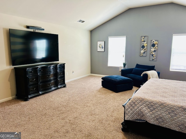 5848 Rex Ridge Loop, Rex, GA 30273 - bedroom with lofted ceiling, carpet floors, and baseboards