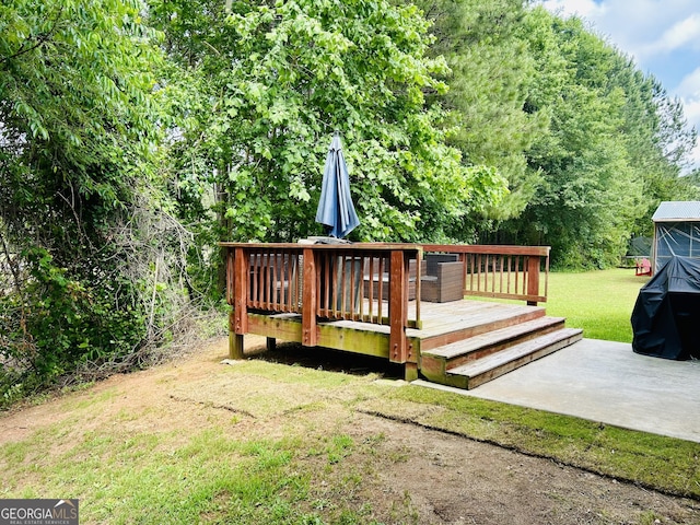 5848 Rex Ridge Loop, Rex, GA 30273 - deck with a lawn