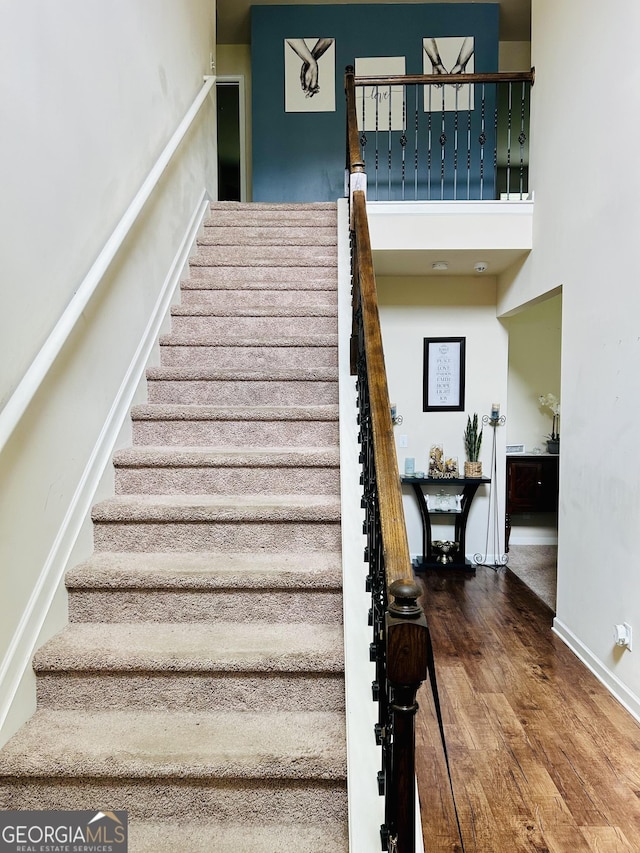 5848 Rex Ridge Loop, Rex, GA 30273 - staircase with wood finished floors