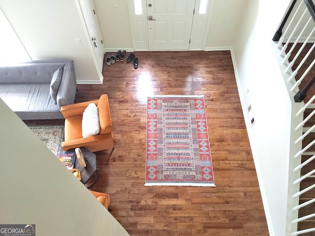 3332 Glenrose Trl, Chamblee, GA 30341 - entrance foyer with wood finished floors and stairs