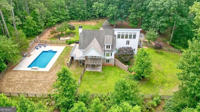 326 Seldom Seen Trl, Canton, GA 30115 - view from above of property featuring a pool