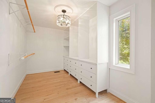 326 Seldom Seen Trl, Canton, GA 30115 - walk in closet featuring light wood-style floors and a chandelier