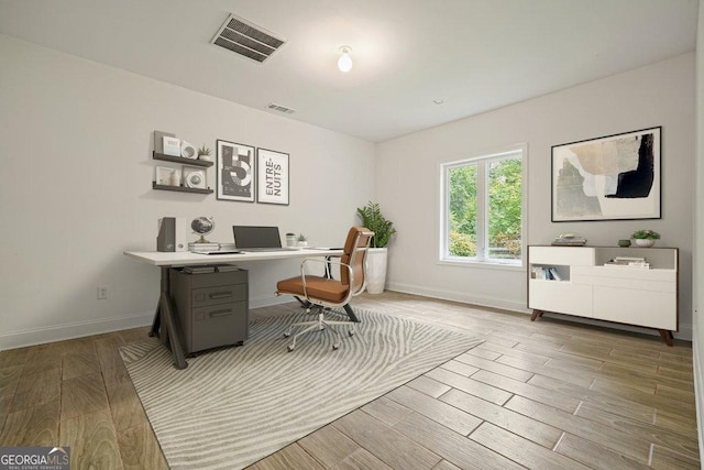 326 Seldom Seen Trl, Canton, GA 30115 - home office with wood finished floors and baseboards