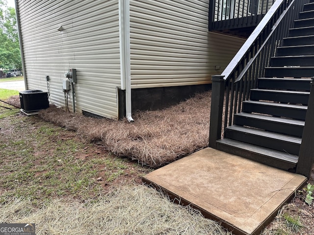 140 Clover Valley Dr, Covington, GA 30016 - view of side of property with stairs and cooling unit
