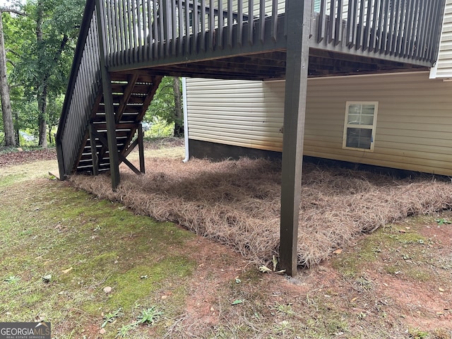 140 Clover Valley Dr, Covington, GA 30016 - view of property exterior with stairs and a wooden deck