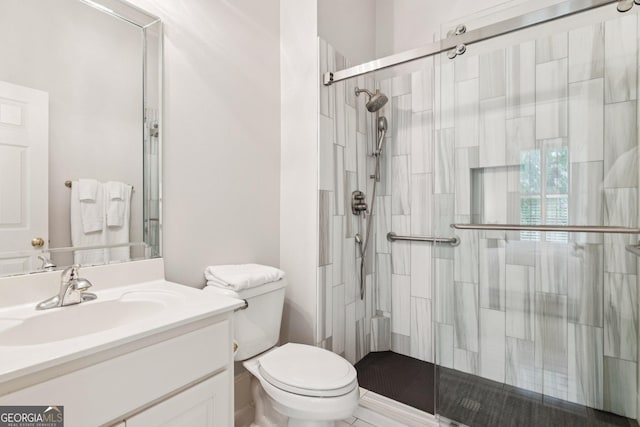 952 Moores Walk Ln, Suwanee, GA 30024 - full bathroom with a stall shower, toilet, and vanity