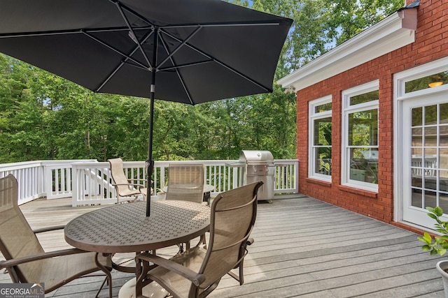 952 Moores Walk Ln, Suwanee, GA 30024 - wooden terrace with grilling area