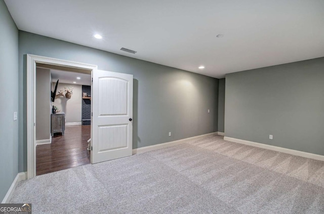 6095 Fords Rd NW, Acworth, GA 30101 - empty room with carpet floors, recessed lighting, and baseboards