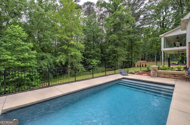 6095 Fords Rd NW, Acworth, GA 30101 - view of pool with a ceiling fan