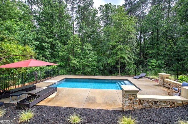 6095 Fords Rd NW, Acworth, GA 30101 - view of swimming pool with a patio and a fenced backyard