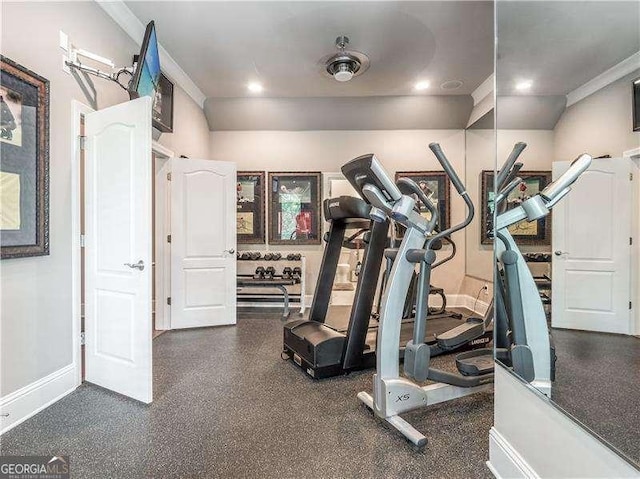 8957 Old Southwick Pass, Johns Creek, GA 30022 - workout room with baseboards
