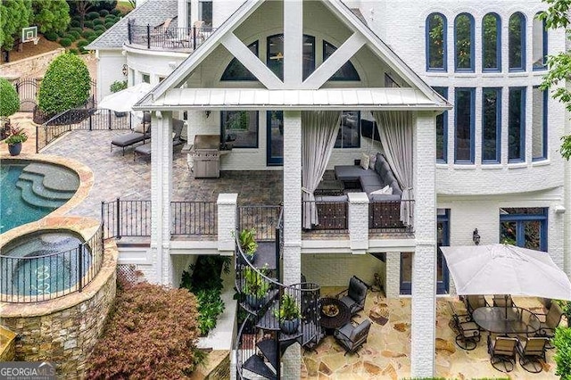 8957 Old Southwick Pass, Johns Creek, GA 30022 - view of property with an outdoor pool