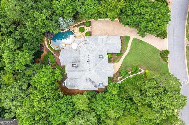 8957 Old Southwick Pass, Johns Creek, GA 30022 - drone / aerial view of a pool area