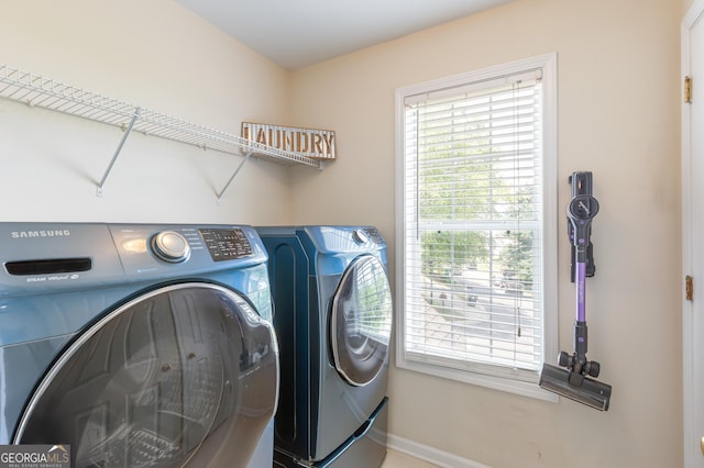2600 Neighborhood Walk, Villa Rica, GA 30180 - laundry area with independent washer and dryer and baseboards
