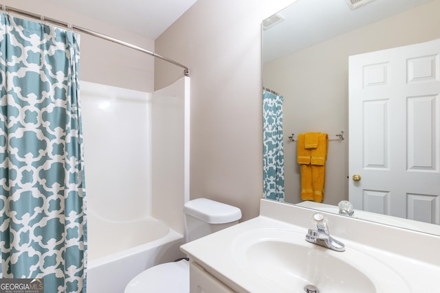 2600 Neighborhood Walk, Villa Rica, GA 30180 - bathroom featuring vanity and shower / tub combo with curtain