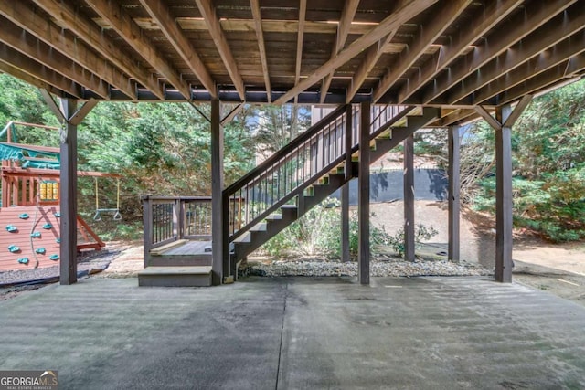 3451 Falls Branch Ct, Buford, GA 30519 - view of patio with stairway and a playground