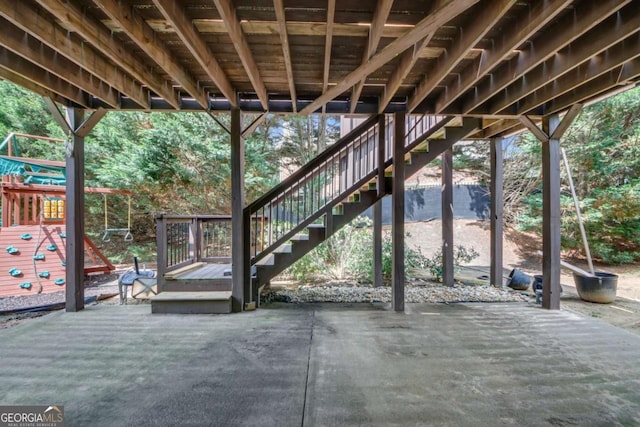 3451 Falls Branch Ct, Buford, GA 30519 - view of patio featuring stairway and a playground
