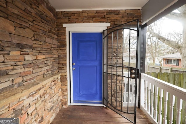 1852 E Farris Ave, Atlanta, GA 30344 - view of exterior entry with stone siding
