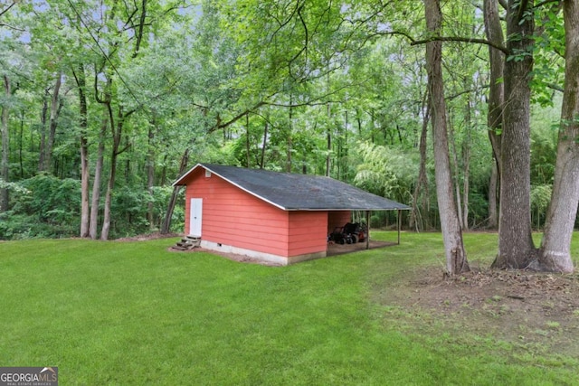 764 Sandy Cross Rd, Lexington, GA 30648 - view of outbuilding featuring a forest view