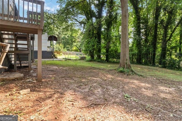 6192 Holiday Blvd, Forest Park, GA 30297 - view of yard featuring a deck