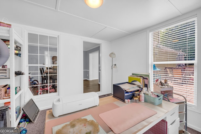 557 Spring Creek Way NE, Marietta, GA 30068 - home office featuring baseboards