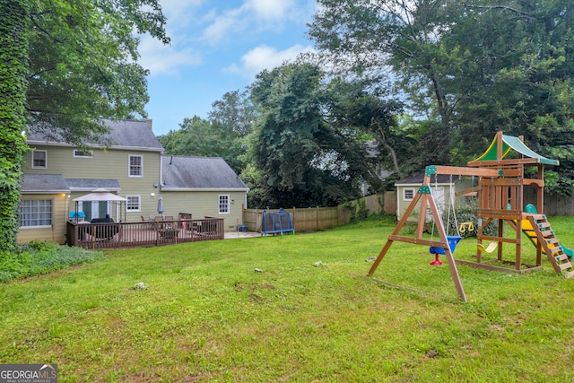 557 Spring Creek Way NE, Marietta, GA 30068 - view of yard featuring a playground and a trampoline