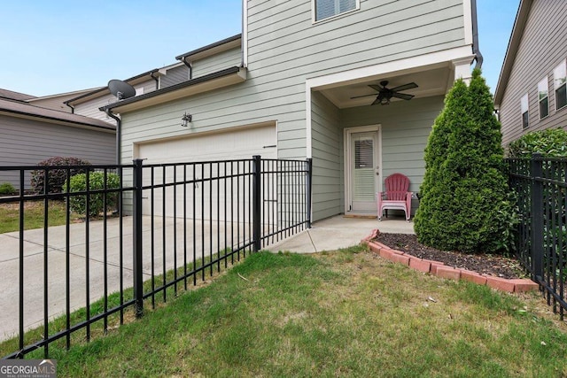 6115 Stella Light Dr, Flowery Branch, GA 30542 - entrance to property with a ceiling fan