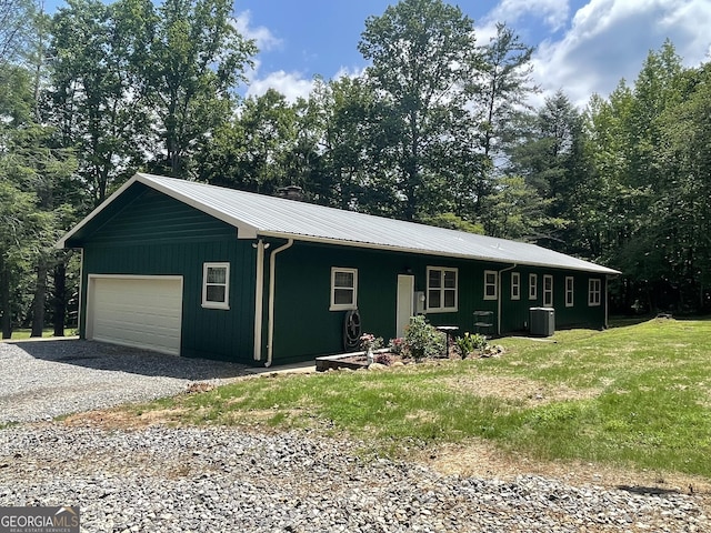 424 Harkins Rd, Cleveland, GA 30528 - view of front of home with metal roof and central air condition unit