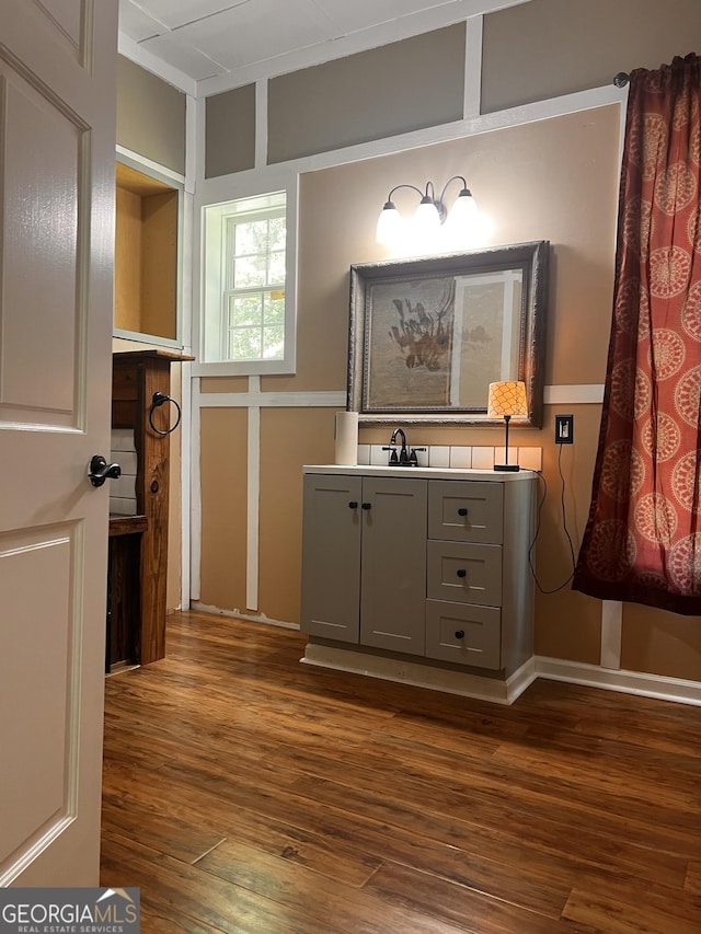 44 Freeman, Heflin, AL 36264 - bathroom with vanity and wood finished floors