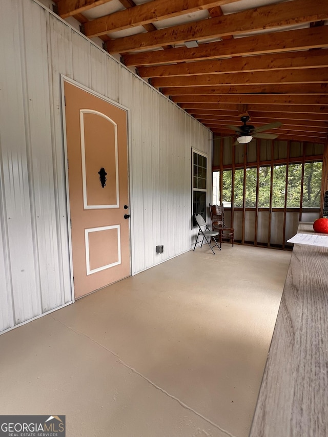 44 Freeman, Heflin, AL 36264 - sunroom / solarium featuring ceiling fan