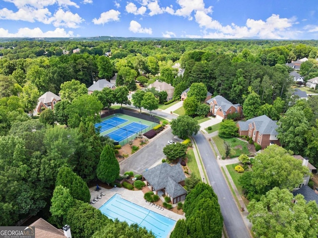 220 Webley Ln, Alpharetta, GA 30022 - aerial view of residential area featuring a forest