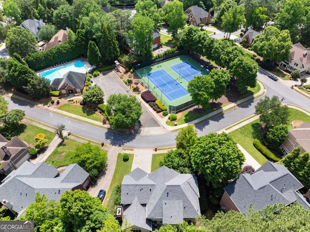 220 Webley Ln, Alpharetta, GA 30022 - aerial view of residential area featuring a pool