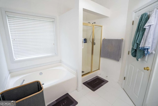 2840 General Lee Way, Buford, GA 30519 - full bathroom featuring a stall shower, a bath, and healthy amount of natural light