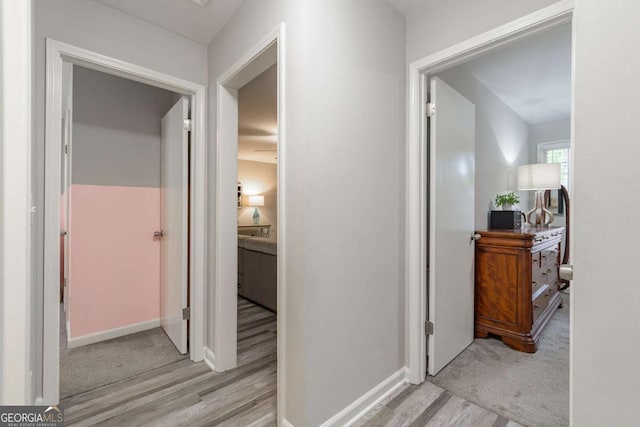 2038 Summertown Dr, Norcross, GA 30071 - hallway featuring wood finished floors and baseboards