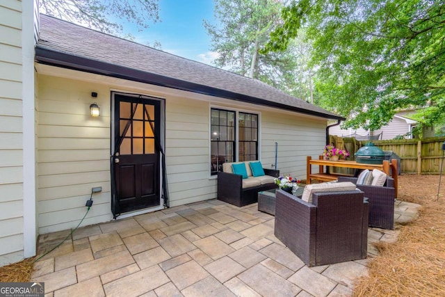 2038 Summertown Dr, Norcross, GA 30071 - view of patio featuring an outdoor living space and area for grilling