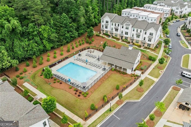 993 Harvest Park Ln, Suwanee, GA 30024 - drone / aerial view of a pool
