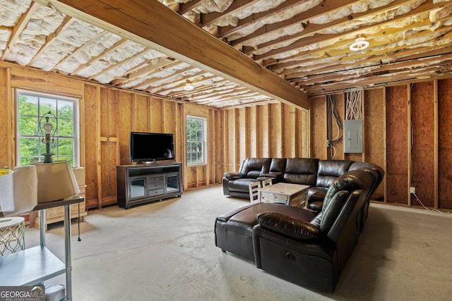 638 Glen Valley Way, Dacula, GA 30019 - living room with electric panel and concrete flooring