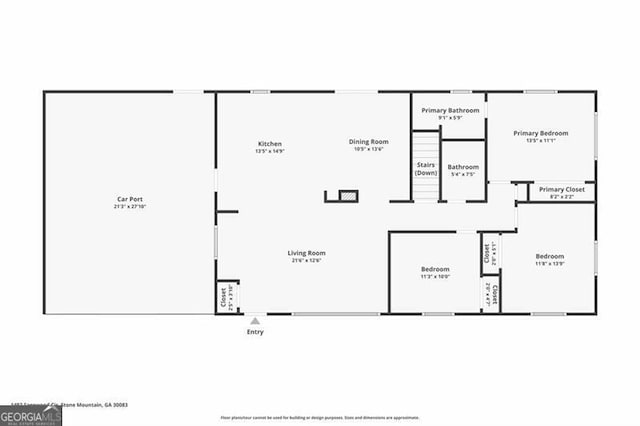 1492 Sagewood Cir, Stone Mountain, GA 30083 - view of floor plan / room layout
